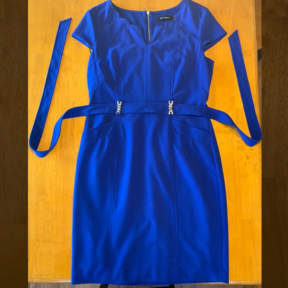 SALE! 2/$25 Ellen Tracy Cobalt Blue Dress w/Pockets